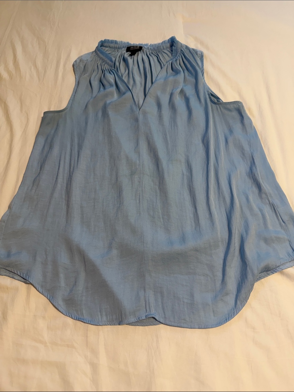 A.n.a Casual Light Blue Sleeveless Blouse